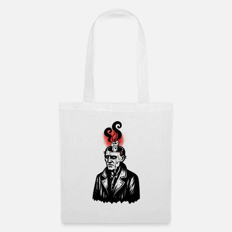 Wax head with flame - Tote Bag - white