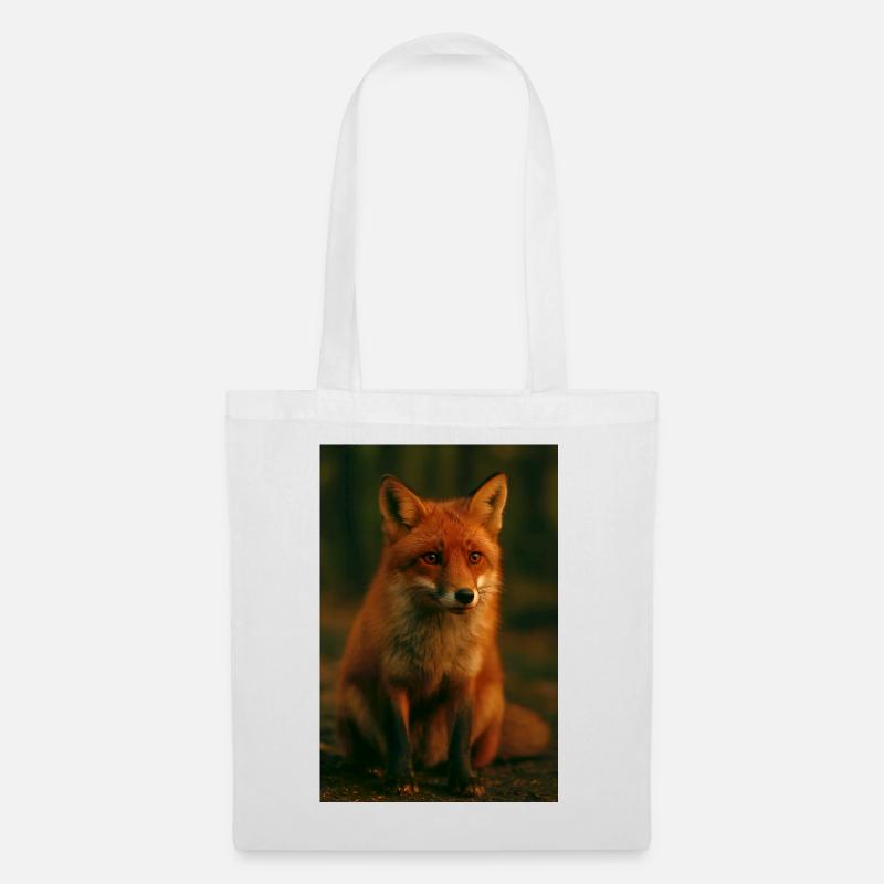 Wilde Tiere, Fuchs - Stoffbeutel - Weiß
