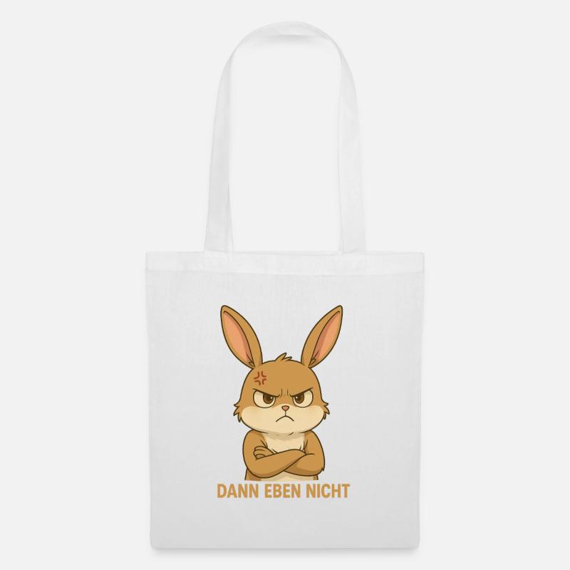 Grumpy Bunny - Tote Bag - white