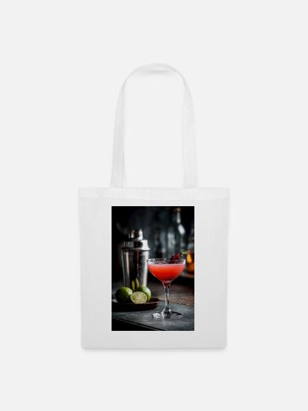 Purpurroter Zitrus-Cocktail - Stoffbeutel - Weiß