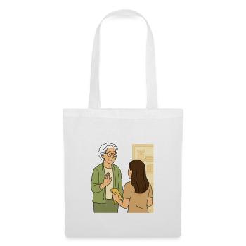 Mamie Karin - Sac en tissu - blanc - Devant