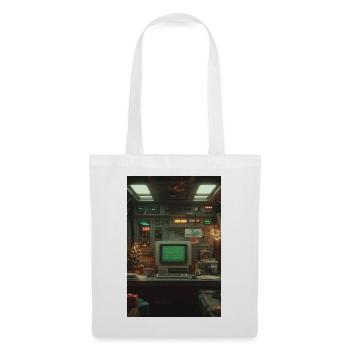 Retro Computerkonsole Holiday Glow - Stoffbeutel - Weiß - Vorne
