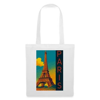 Paris PopArt Skyline Tour Eiffel - Sac en tissu - blanc - Devant