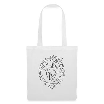 Flame Heart Lovers - Loving Couple - Tote Bag - white - Front