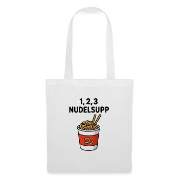 1-2-3_Nudelsupp - Sac en tissu - blanc - Devant