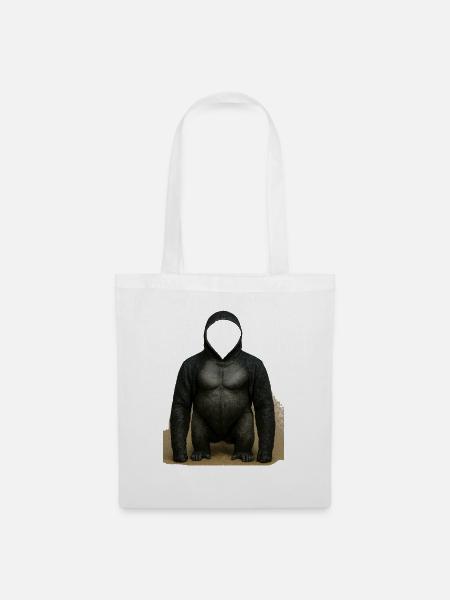 Shadow Gorilla Kapuzenpullover Design - Stoffbeutel - Weiß