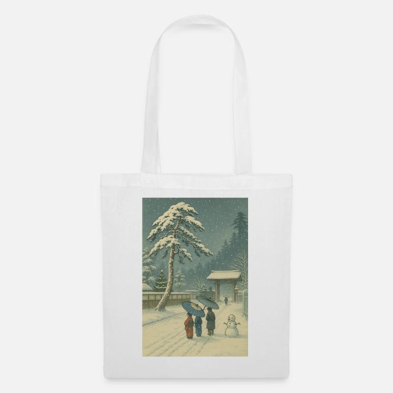 Weihnachtszeit - Stoffbeutel - Weiß