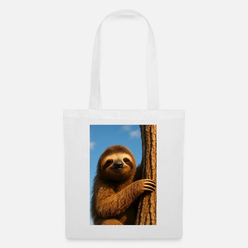 Sunlit sloth tree - Tote Bag - white