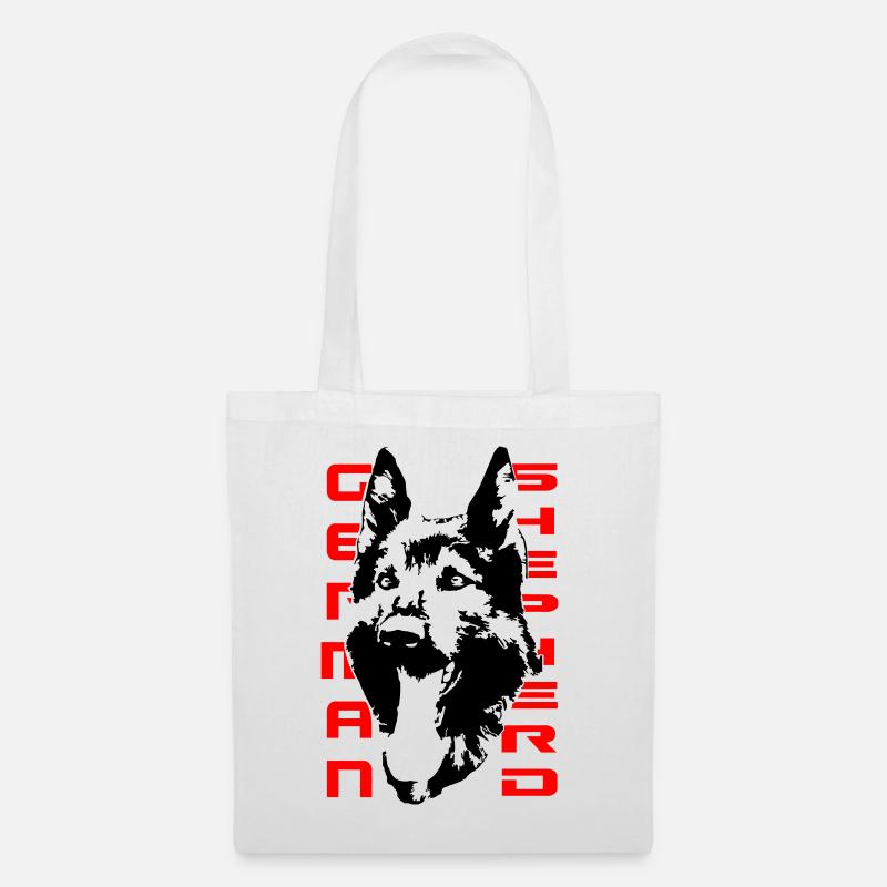 Wunderschöner Schäferhund Kopf - Stoffbeutel - Weiß