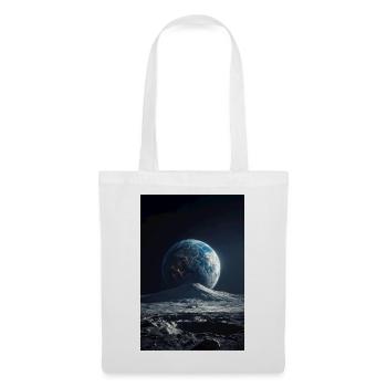 Lever de la Terre sur la Lune Gelée - Sac en tissu - blanc - Devant