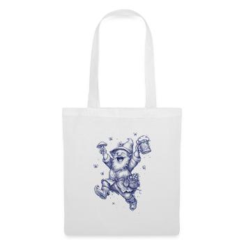 Gnome with beer mug Jubelfest - Tote Bag - white - Front