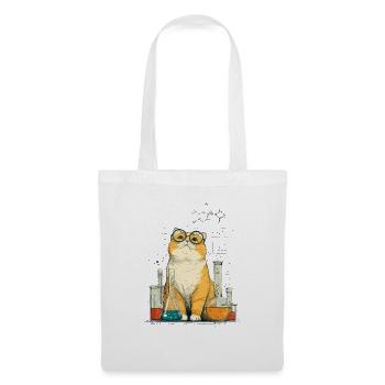 Chat chimique au laboratoire - Sac en tissu - blanc - Devant