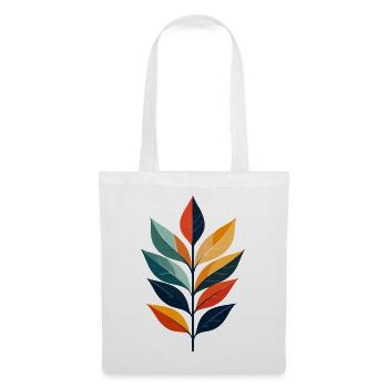 Colored Leaf Branches Design Autumn Leaves Art - Tote Bag - white - Front