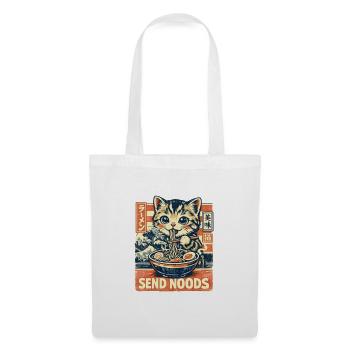Chats, Ramen Nouilles, Anime japonais - Sac en tissu - blanc - Devant