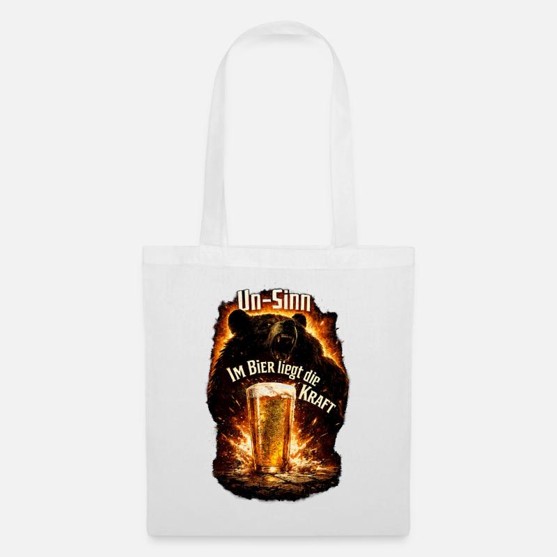 Bear, beer and firepower - Tote Bag - white