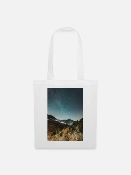 The Milky Way above Agrafa Mountains - Tote Bag - white