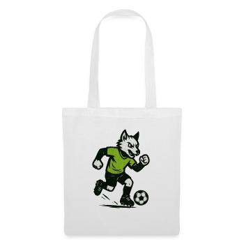 Green Wolf Football Dribble - Tote Bag - white - Front