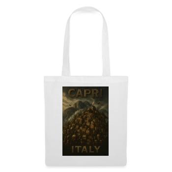 Carte de voyage Capri, Italie – Poster de voyage steampunk - Sac en tissu - blanc - Devant
