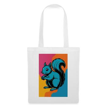 Art pop coloré d’écureuil - Sac en tissu - blanc - Devant