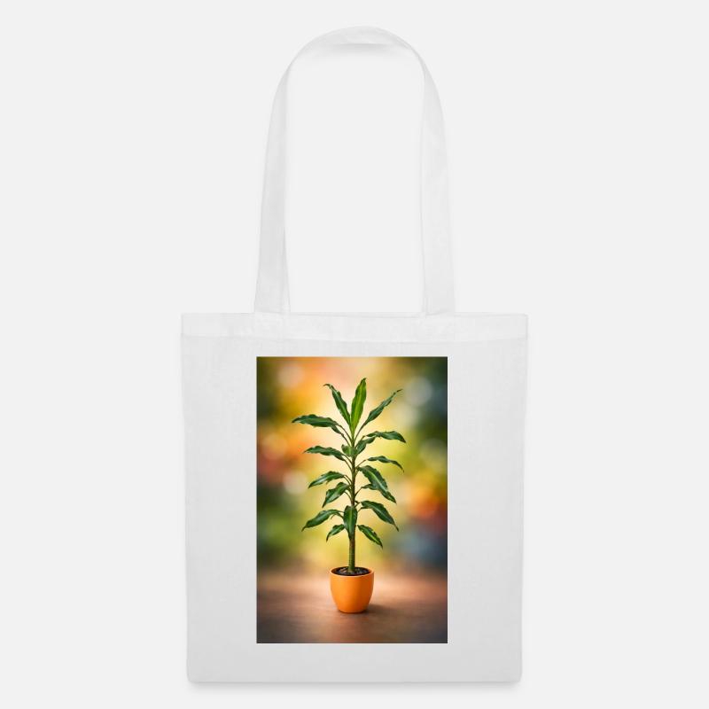 Green potted tree elegance - Tote Bag - white