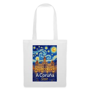 À La Corogne, Espagne - Sac en tissu - blanc - Devant
