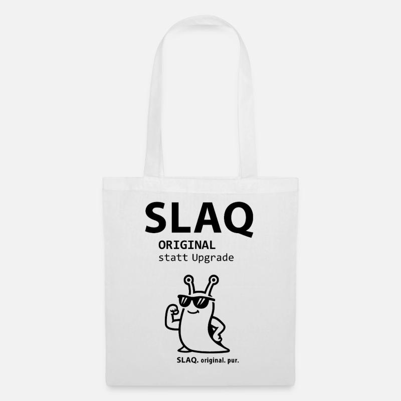 SLAQ – Original statt Upgrade - Stoffbeutel - Weiß