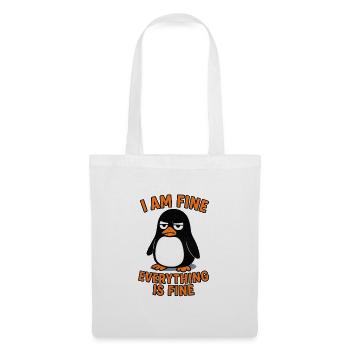 Beruhige dich, Pinguin, alles ist in Ordnung - Stoffbeutel - Weiß - Vorne