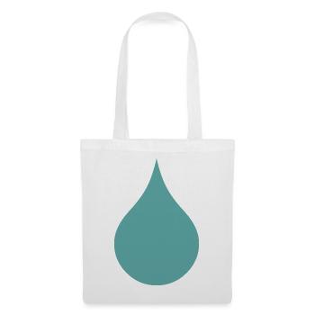 Goutte d’eau - Goutte de pluie - Sac en tissu - blanc - Devant