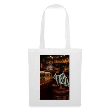 Dachshund in pub jersey with shamrock - Tote Bag - white - Front