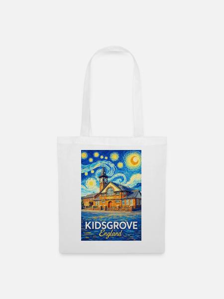 KIDSGROVE England Wirbelhimmel - Stoffbeutel - Weiß