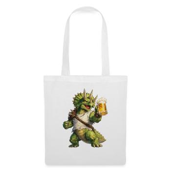 Tricératops - Sac en tissu - blanc - Devant