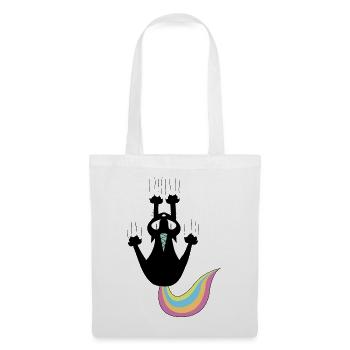 Unicorn Cat Rainbow Minimal Art - Stoffbeutel - Weiß - Vorne