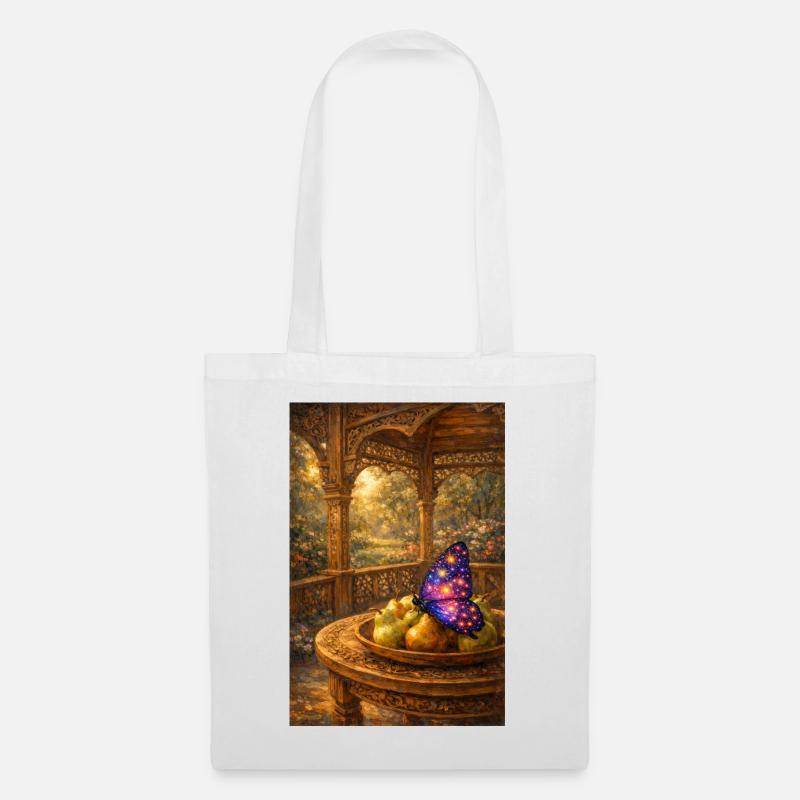 Papillon du Verger Éternel – Monde du Soleil - Sac en tissu - blanc