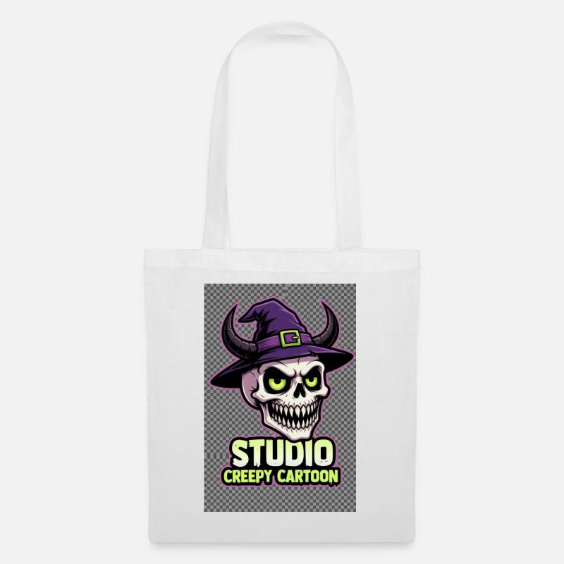 Studio Creepy Cartoon Logo - Stoffbeutel - Weiß