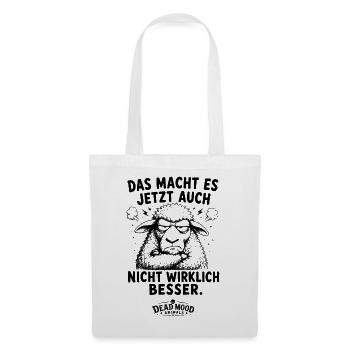 Genervtes Schaf Sarkasmus Humor Lustiger Spruch - Stoffbeutel - Weiß - Vorne