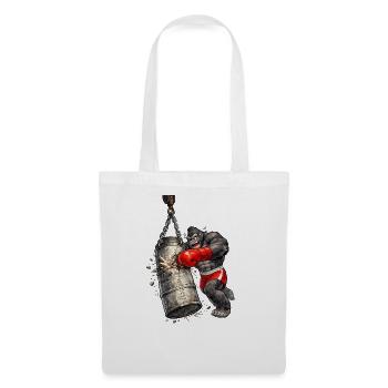 Gorilla Boxer Punching Bag Barrel Zinc - Tote Bag - white - Front