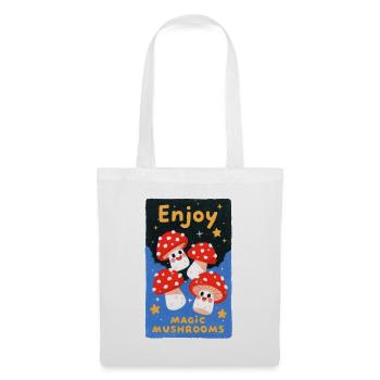 Savourez des champignons colorés - Sac en tissu - blanc - Devant
