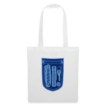 Motif de bouclier d’outil à rayons X - Sac en tissu - blanc - Devant
