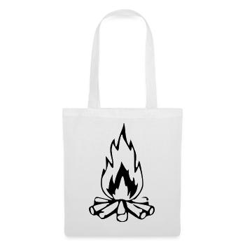 Cadeau du feu de camp - Sac en tissu - blanc - Devant