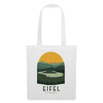 Paysage Vintage de l’Eifel | Style des parcs nationaux - Sac en tissu - blanc - Devant