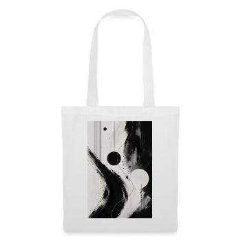 Black and white abstraction orbits - Tote Bag - white - Front