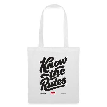Connaître les règles - Sac en tissu - blanc - Devant
