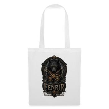 Fenrir Wolf Ragnarök Emblem - Stoffbeutel - Weiß - Vorne