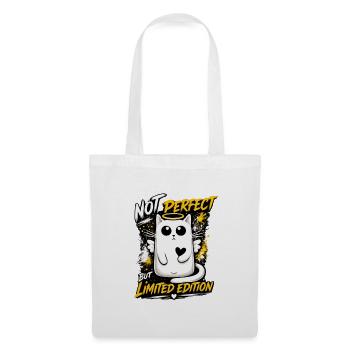 Not Perfect – Édition Limitée Chat - Sac en tissu - blanc - Devant