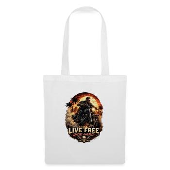 Live Free Ride Hard Biker - Tote Bag - white - Front
