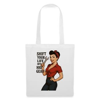 Pin-up Mécanique de voitures : Transforme ta vie - Sac en tissu - blanc - Devant