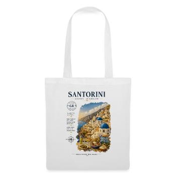 Santorini Inseltraum - Stoffbeutel - Weiß - Vorne