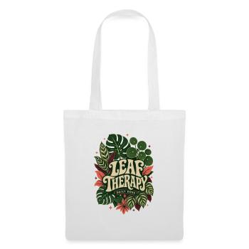 Leaf Therapy – Daily Dose Pflanzen Statement - Stoffbeutel - Weiß - Vorne