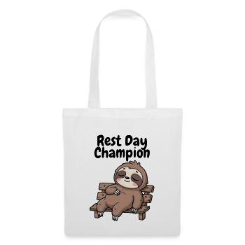 Rest Day Champion Sloth - Tote Bag - white - Front