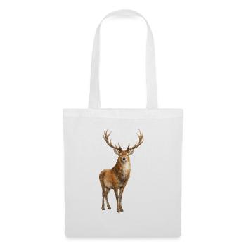 Forest Deer Watercolor Painting - Tote Bag - white - Front